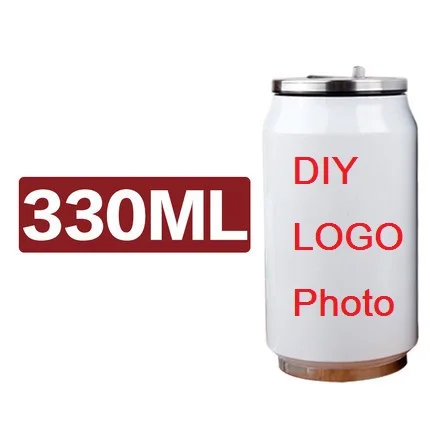 

330ML/500ML Customize Cola Thermos Photo LOGO Stainless Steel Insulated Stainless Steel Vacuum Bottle Custom Name Printing Gift