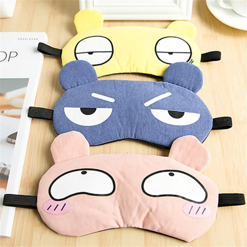 Spring Summer Fashion Cute Cartoon Cat Sleep Eye Mask Padded Shade Cover Travel Relax Aid