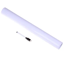 Papier peint blanc 45*100cm, autocollant de décor de bureau en vinyle effaçable à sec