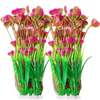 

2 Pcs Artificial Water Plants Fish Tank Aquarium Decorations for All Fish & Pets