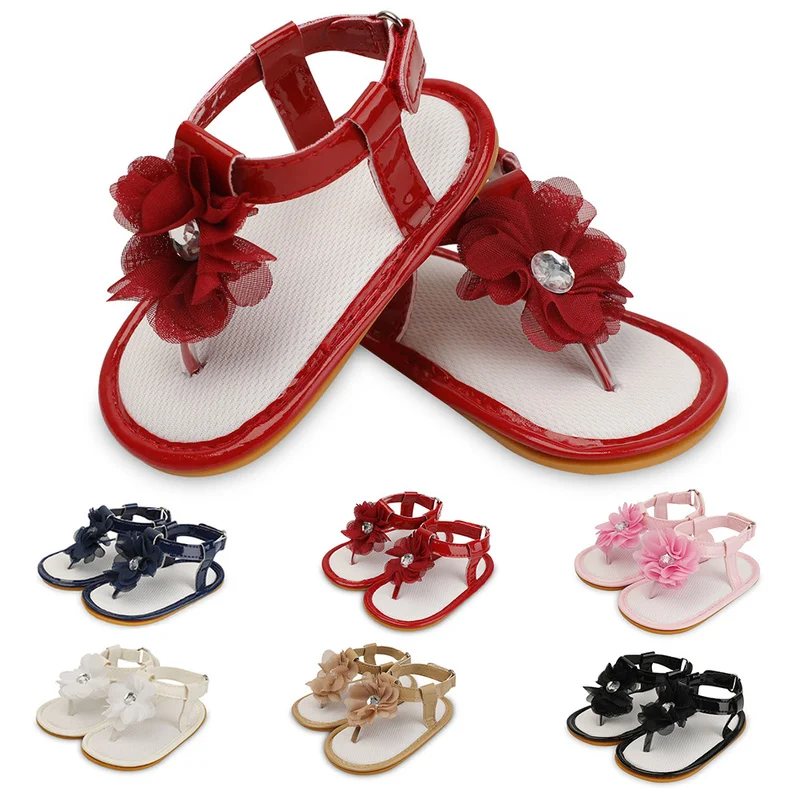 Summer Sandals Baby Girl Shoes Toddler Infant PU Rubber Soft Sole ...