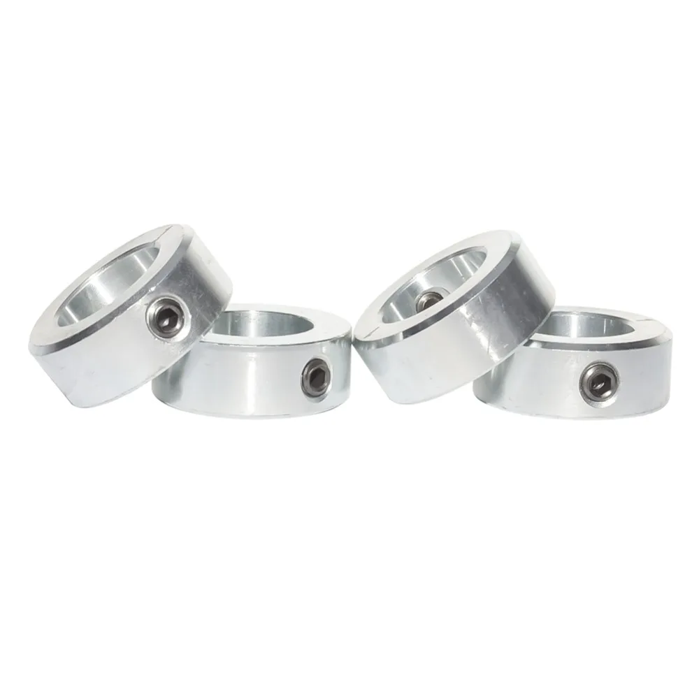 

4PCS Zinc Plated Shaft Collars Solid Steel Set Screws Style Bore Size 1/4 5/16 3/8 1/2 5/8 3/4 7/8 1 Galvanized Shaft Collars