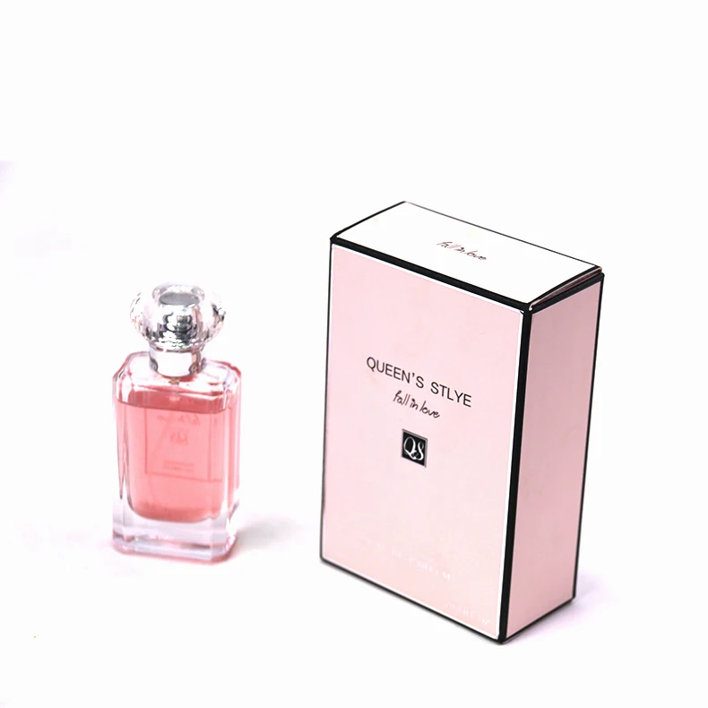 Wholesale Custom Printed Pink Perfume Boxes Packaging Cosmetic Paperboard Perfume Paper Box For Bottle 100ml Folding Cardboard 4