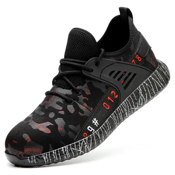 

Safety Shoes Steel Toe Cap Fashion Camouflage Anti-smashing Stab-resistant Lightweight Soft Shock Absorption Shoes