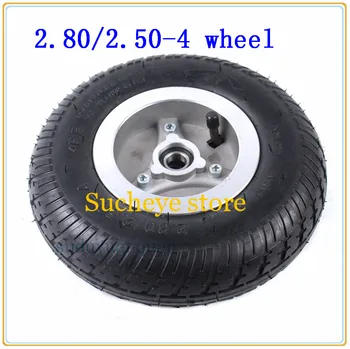 

2.80/2.50-4 wheel 2.50-4 tire 4inch hub rims with tyre inner tube for Baby carriage,Elderly Mobility scooter,3wheel standing car