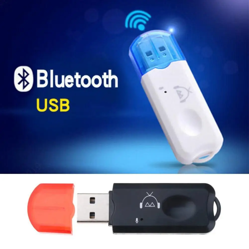 Беспроводной аудиоадаптер USB AUX Bluetooth стерео адаптер с микрофоном для автомобиля