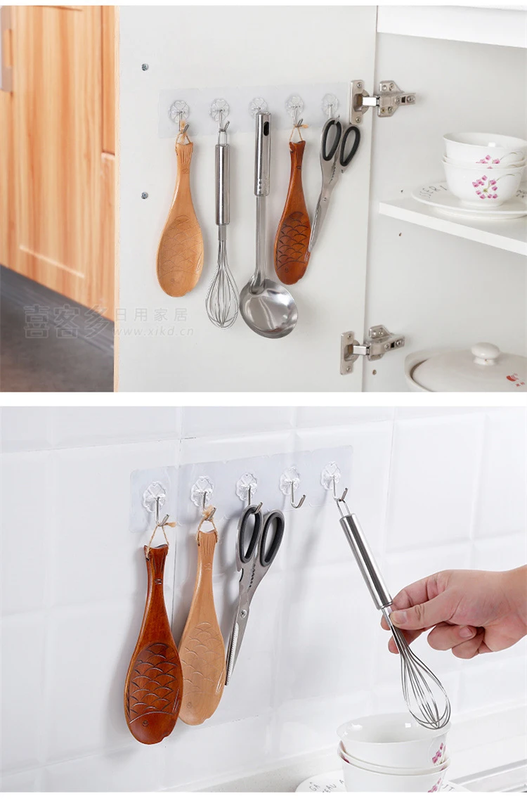 

Strong Invisible Cartoon Hook Wall Kitchen Adhesive Hook Door Wall Hangers Suction Cup Sucker Nail - Free Suction Hook Bathroom