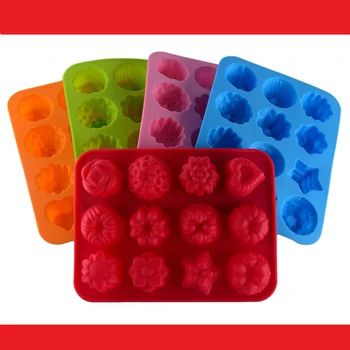 

Thicken cake mold a variety of flower-shaped flowers silicone mold ice cream jelly dessert mold oven cake baking silicone molds