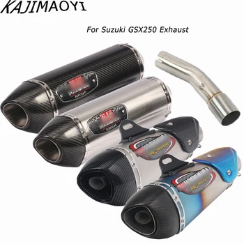 

Slip On Motorcycle Exhaust System Middle Pipe Connect Mid Tube escape Muffler For SUZUKI GSX250R GSX 250R GSX250 Gsx 250
