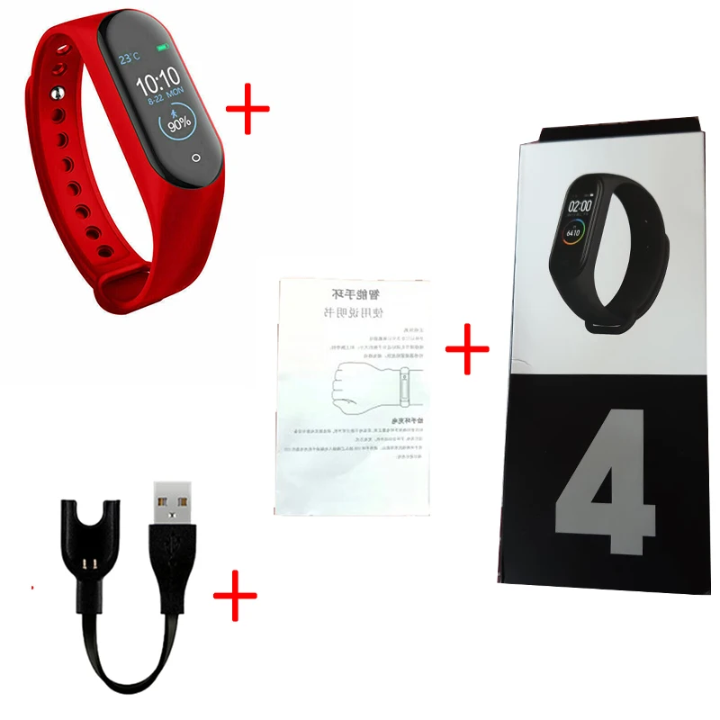 option 2 Умные часы M4, IP67, умные часы, кровяное давление, пульсометр, для женщин и мужчин, для сна, фитнес-трекер, спортивные часы, микро usb зарядка - Цвет: option 2