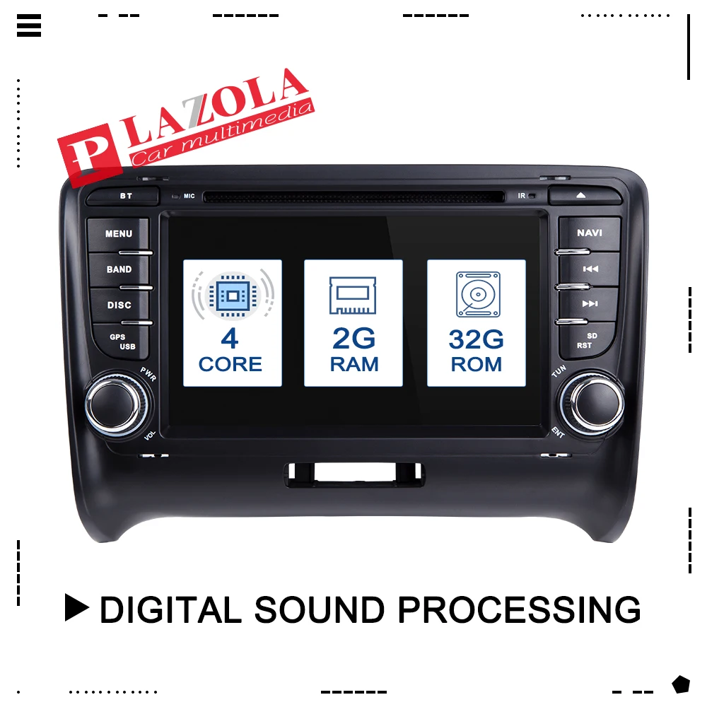 

Autoradio DSP IPS Android 9.0 2 DIN Car DVD GPS For Audi TT MK2 8J 2006 2007 2008 2009 2010 2011 2012 multimedia player radio