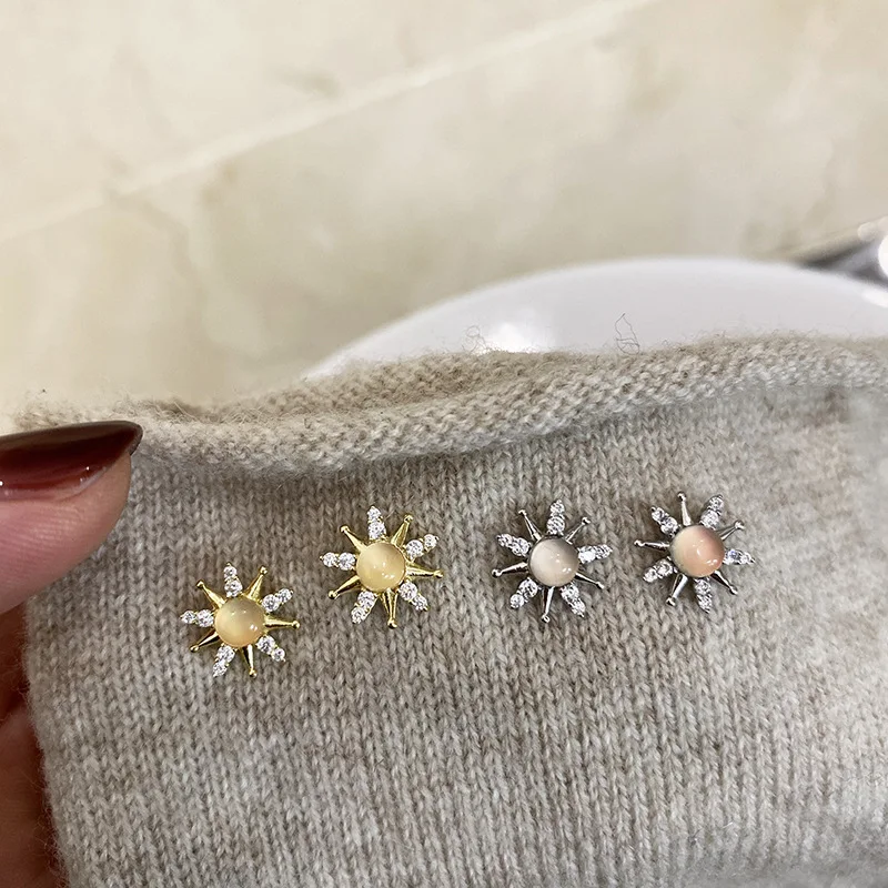 925 Sterling Silver Simple Pavé Crystal Star Stud Earrings Women Temperament Goddess Dress Jewelry Accessories Girlfriend Gift - Image 2