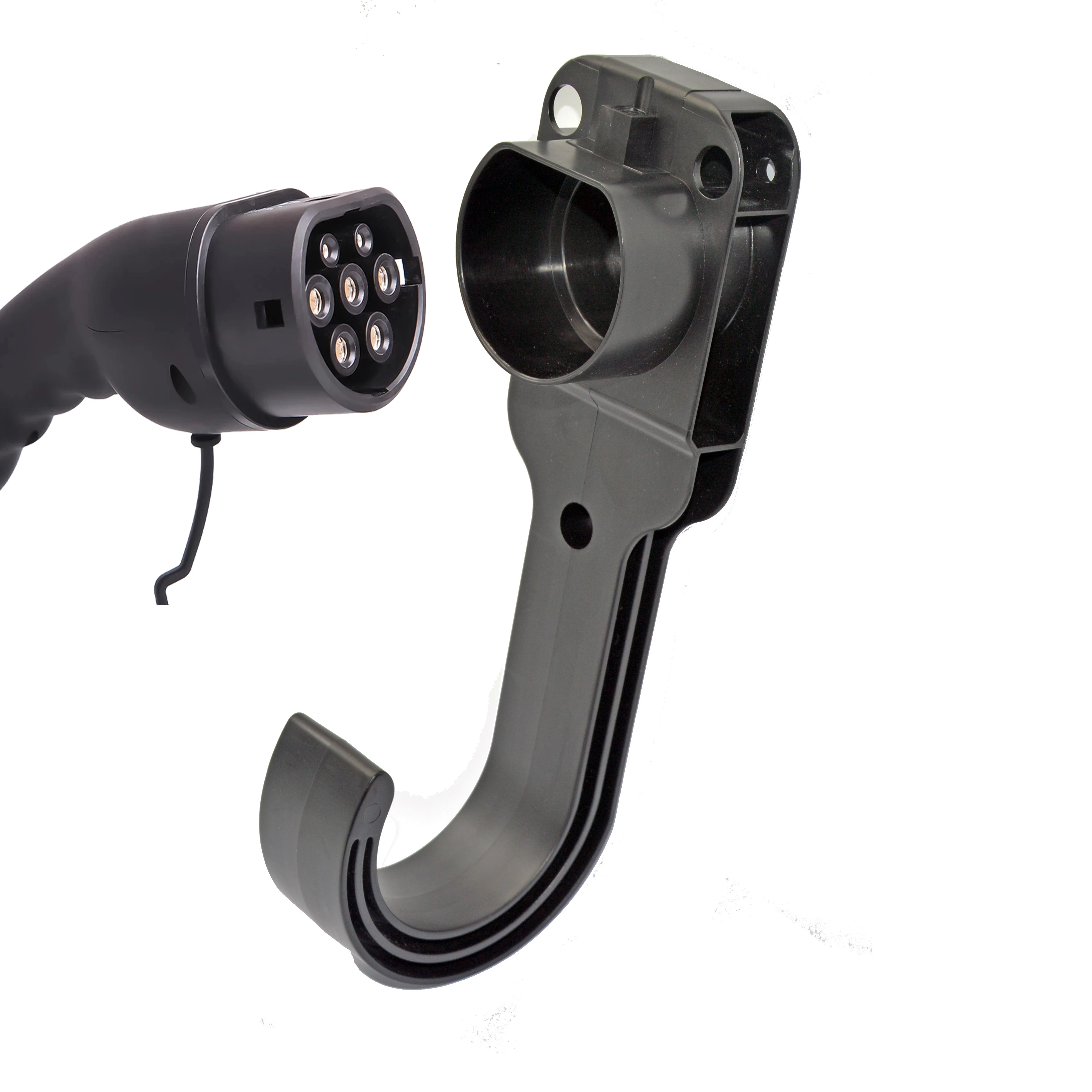 Type2 Ev Charger Holder Evse Cable Hook Holster Dock For Tesla Ccs2