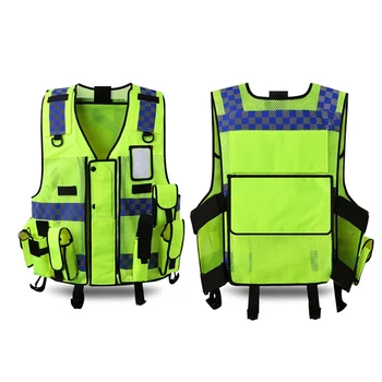 

Vest Reflective High Visibility Safety Driving Jacket Night Security Waistcoat With Pockets For Work Running Reflective Vest