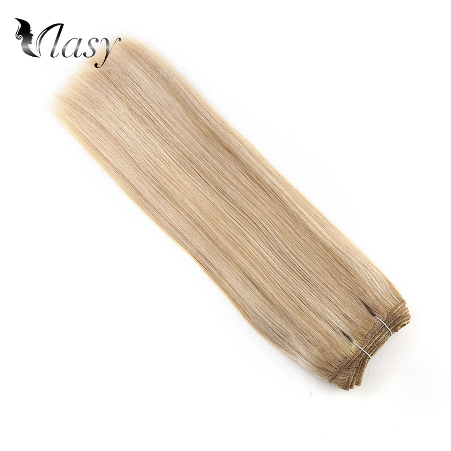 Vlasy 12 Inch Double Drawn Natural Straight Bundles Weave Highlight Piano Color Remy Hair Extensions 110g/pc