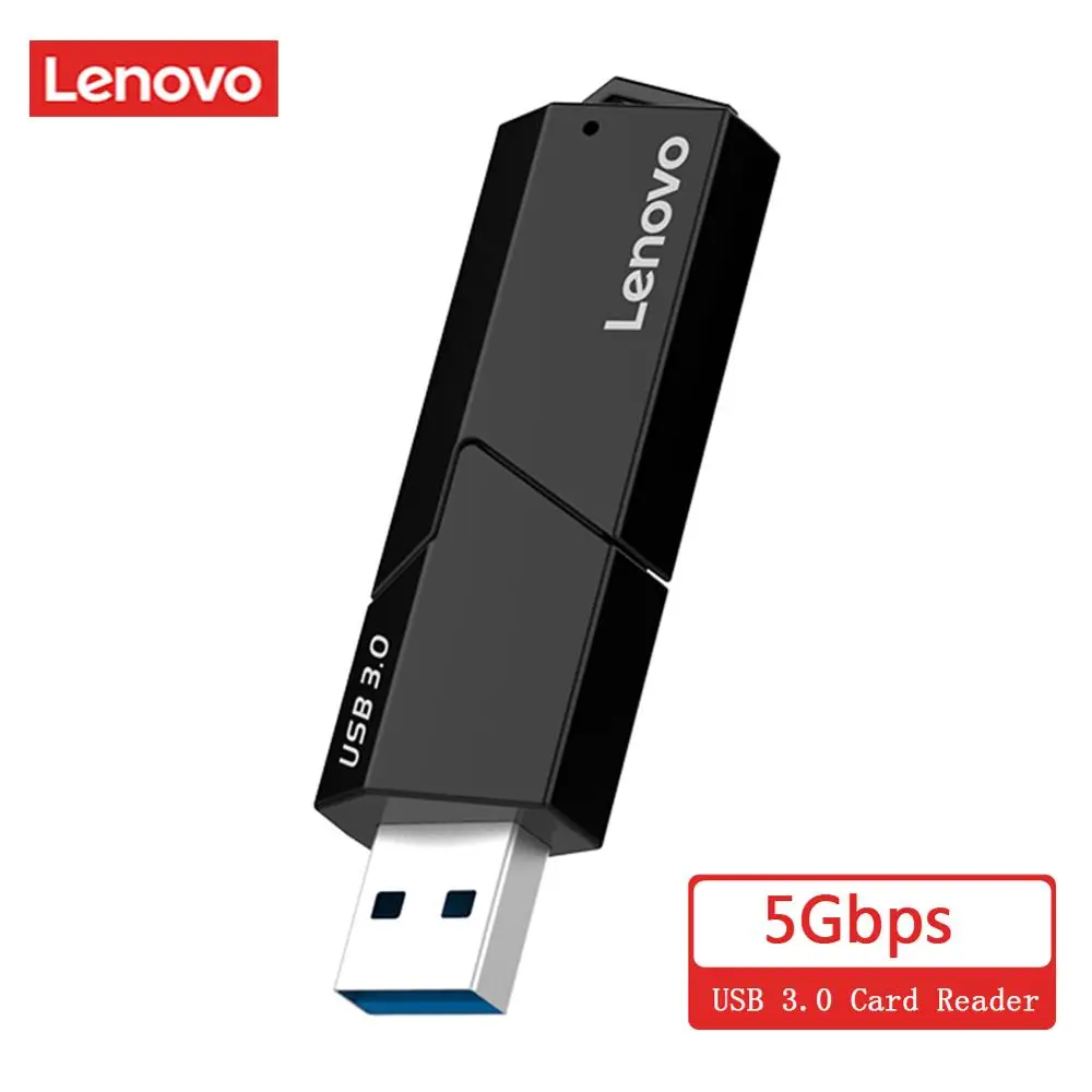 Lenovo D204 5gbps Usb 3.0 Memory Card Reader 2 In 1 Sd Tf Portable