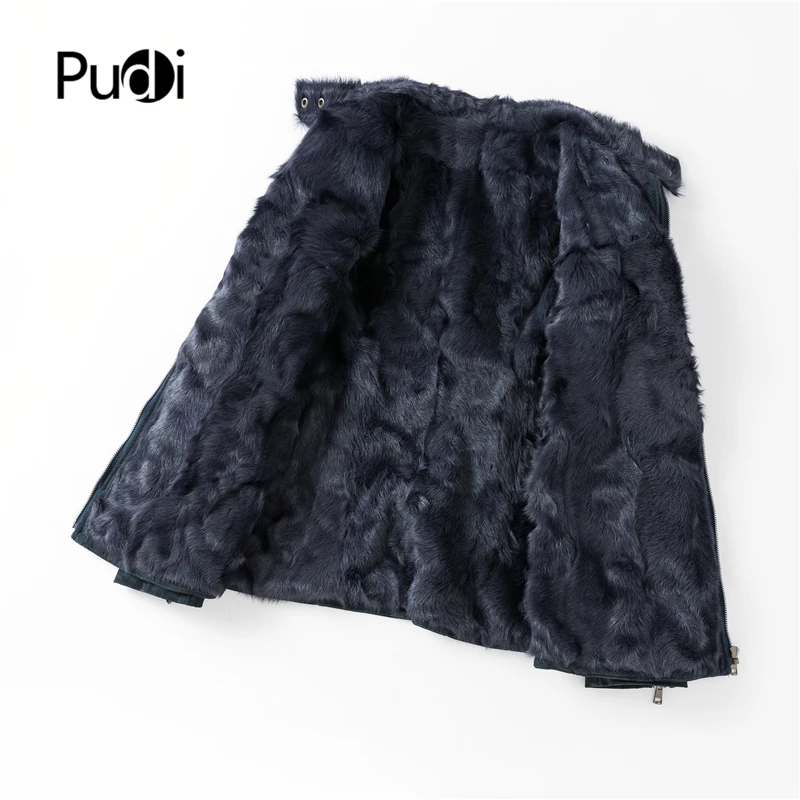 PUDI B401708 женские зимние из натуральной кожи на молнии пальто с поясом для отдыха леди пальто из натурального овечьего меха куртка пальто