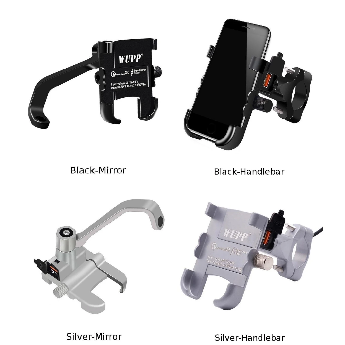 Gps держатель для телефона мотоцикла Быстрая зарядка вращение на 360 ° алюминиевый сплав