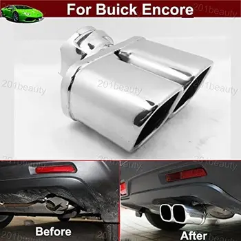 

1x Stainless Steel Exhaust Muffler Rear Tail Pipe Tip Tailpipe Extension Pipes Custom Fit for Buick Encore 2009-2020