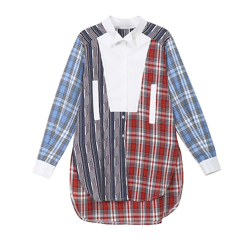 Blusas Mujer De Moda осенние уличные Женские рубашки в клетку женские рубашки-топы и блузки корейские блузы женские рубашки с длинными рукавами
