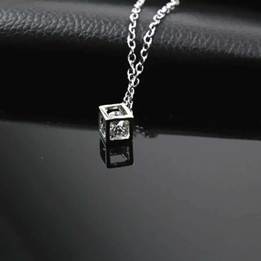 Love Rubik ожерелье куб для женщин 2019 Новая мода индивидуальное циркониевое
