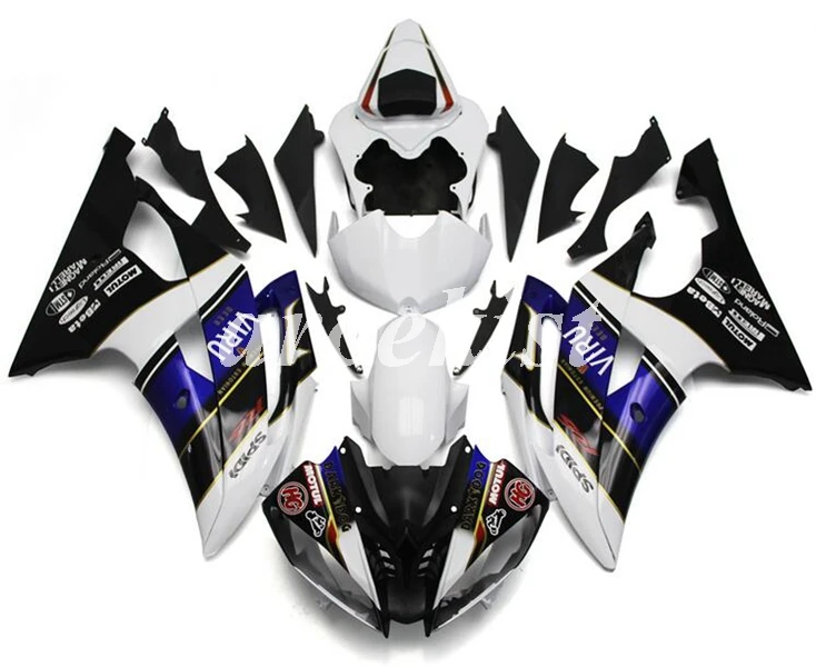 ABS литья под давлением Обтекатели комплект подходит для YAMAHA YZF-R6 2008- 08 09 10 11 12 13 14 15 16 комплект белый черный синий