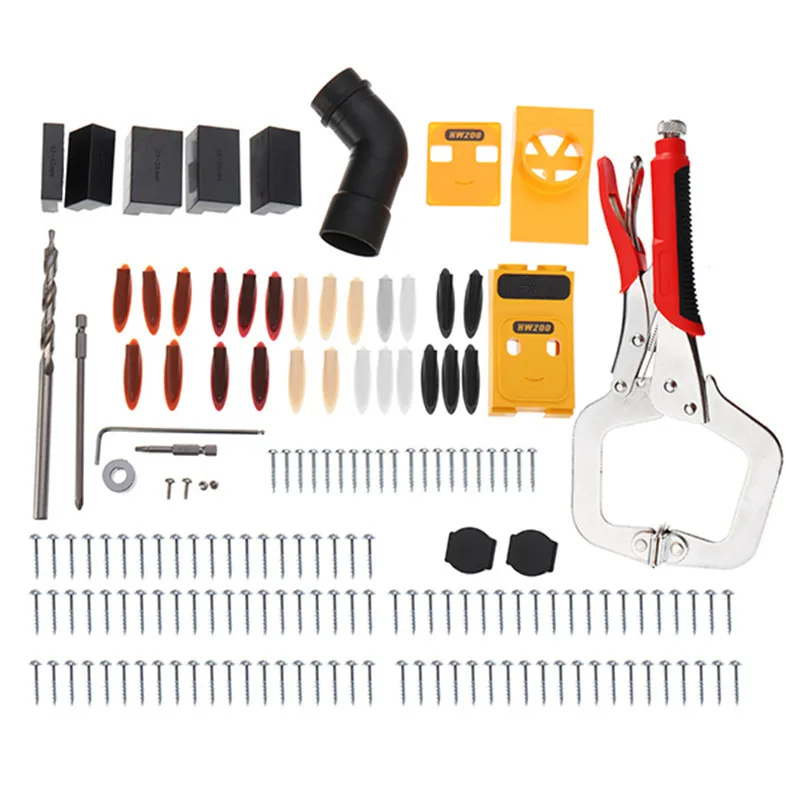

Pocket-Hole Jig Drill Guide Hole Positioner Locator With Clamp Woodworking Tool Suitable For Joining Panel Furniture