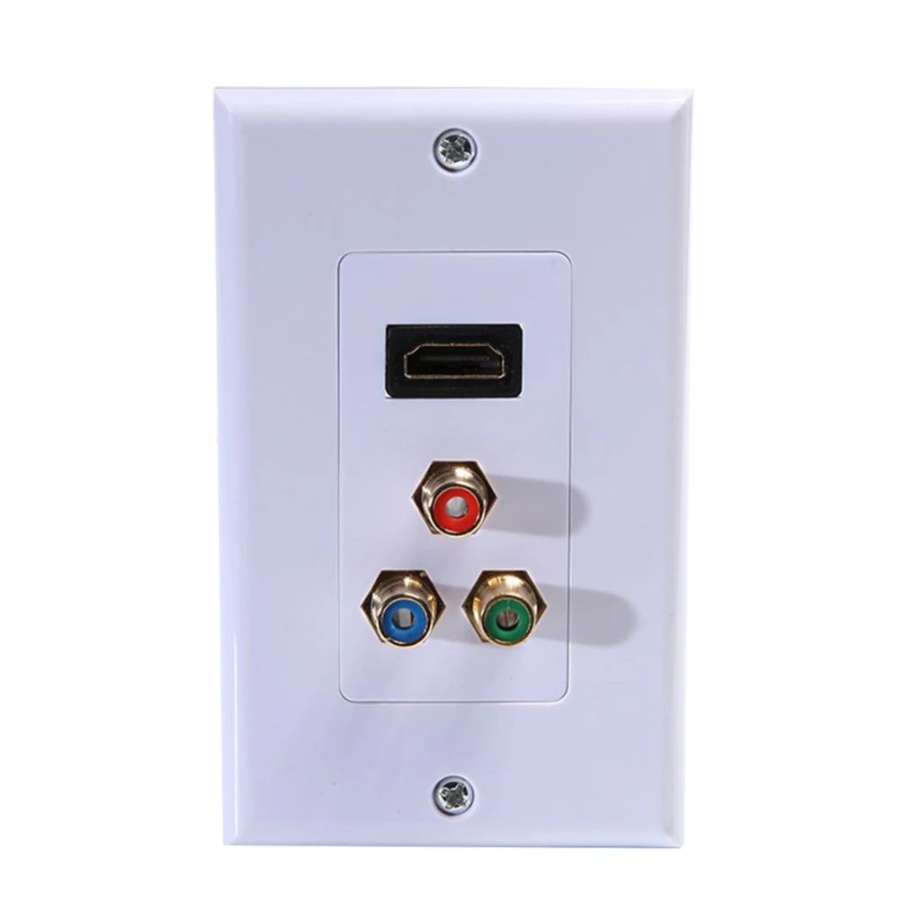 USB+ HDMI+ VGA+ 3-RCA стерео аудио-видео компонентный Настенный Набор для HDTV монитора и usb-адаптера для зарядки(белый