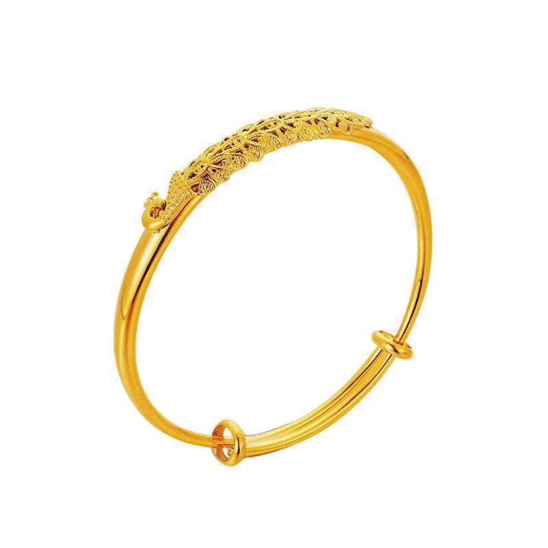 MxGxFam Свадебные ювелирные изделия Феникс браслеты и браслеты для невесты для женщин Чистый золотой цвет