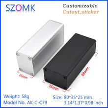 1 шт. 25*35*80 мм Маленькая анодированная алюминиевая распределительная коробка корпус для электроники устройства PCB алюминиевый корпус пластмассовый для электрооборудования