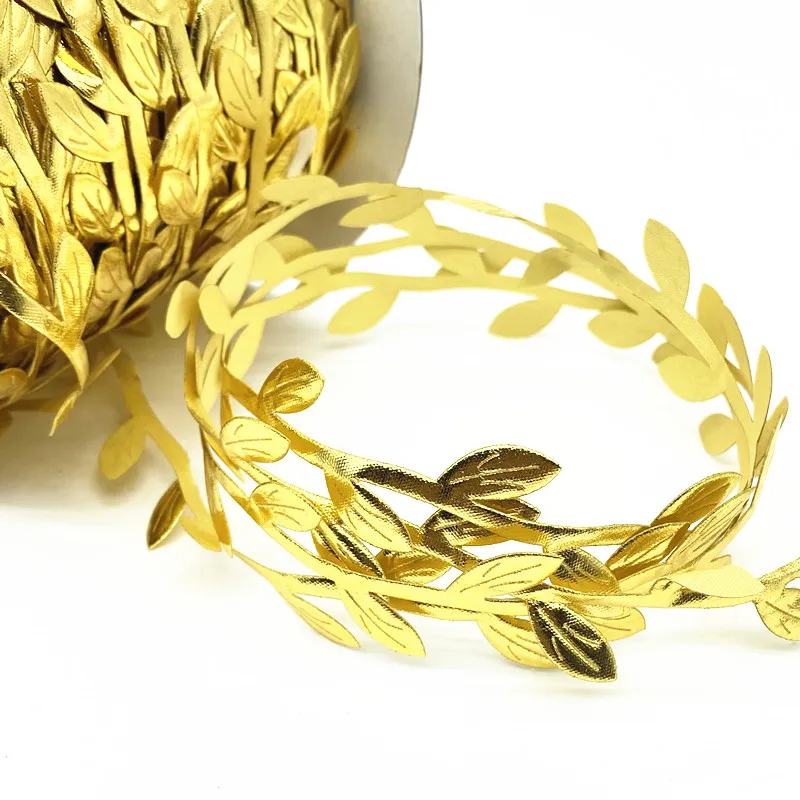 Vibrant Silk Leaf-Shaped Artificial Green Leaves for DIY Crafts and Decoration - 10 Yards