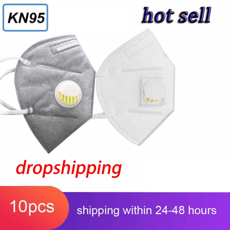 

5/10pcs KN95 Valve Mask 5 Layer Flu Anti Fog KN95 Protective Masks Respirator PM2.5 Safety Mask Drop Shipping