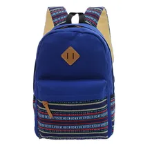 Manufacturers Wholesale Middle School Students School Bag Casual Large Capacity Backpack Ethnic-Style Canvas Backpack Currently