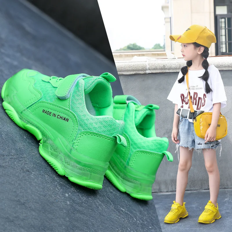 Красочные новые детские желе повседневная обувь дышащая обувь для девочек желе кроссовки Нескользящие Детские тапочки для малышей Теннисный подарок для детей