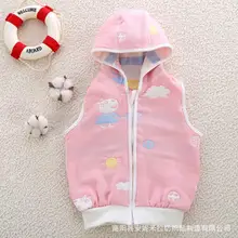 Детская жилетка; сезон весна-осень; Детская жилетка для мужчин и женщин; детская одежда из чистого хлопка; 6-слойная газовая жилетка