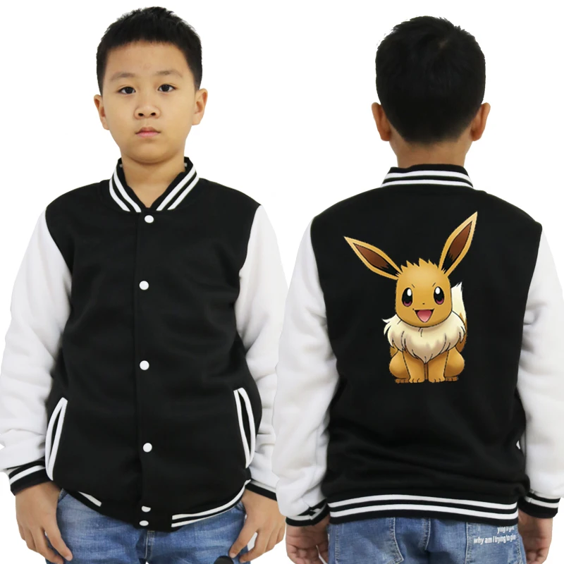 baseball jacket 13 Новая детская бейсбольная куртка с принтом «Покемон»; Повседневная Милая верхняя одежда с капюшоном для маленьких мальчиков и девочек; весенне-Осенняя детская одежда - Цвет: baseball jacket 13