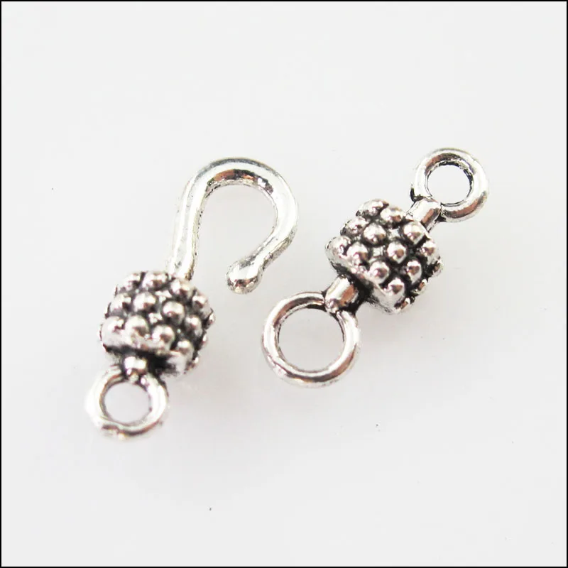 10Sets Silver Tone Hook Toggle Clasps 15x38mm Wholesale