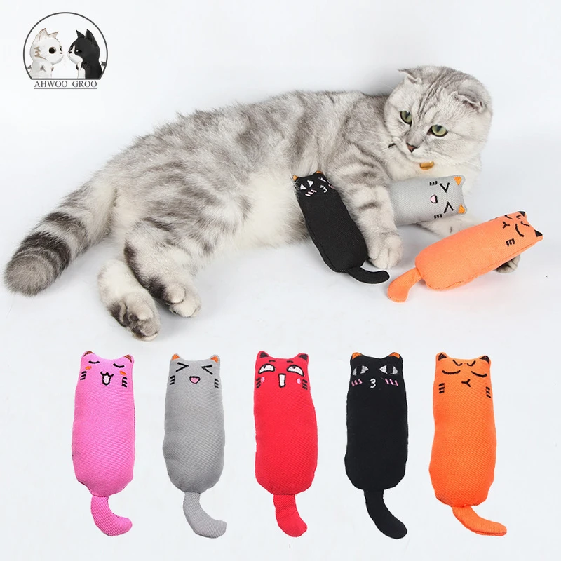 Chat Menthe Pouce Poupee Cataire Jouets Drole Interactif En Peluche Chat Jouet Animal Chaton A Macher Kawaii Jouet Griffes Pouce Morsure Chats Dents Jouets Aliexpress