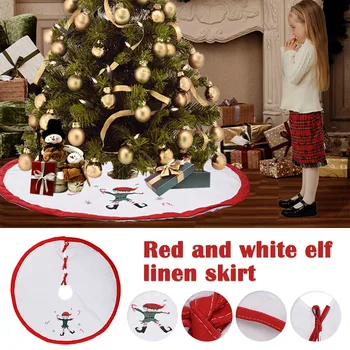

Christmas Tree Skirt Flannel Embroidered Snowflake Christmas Tree Skirt Sliver Gold Christmas Tree Home Decoration Tool d2