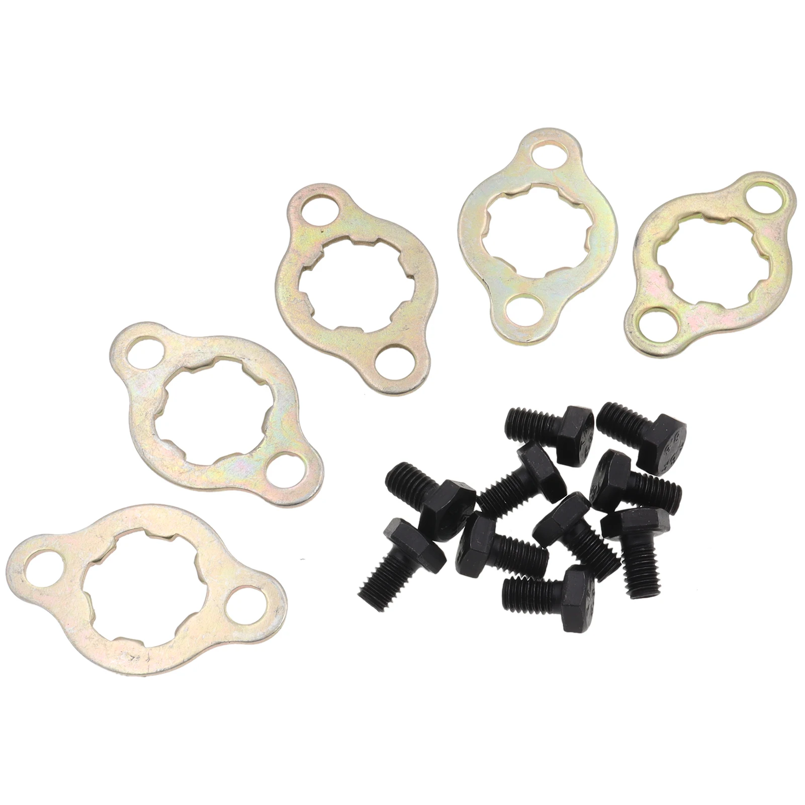5Sets 17mm 20mm Front Engine 420# 428# Chain Sprocket Retainer Plate Locker Gasket Screw Engine Sprocket