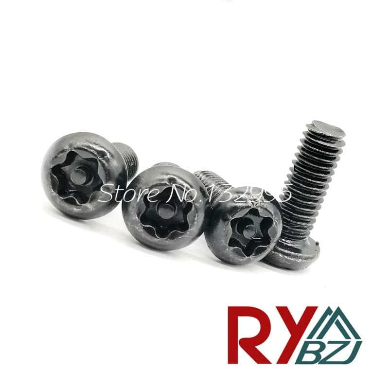 Винт Torx с круглой головкой из углеродистой стали черного цвета M2 M2.5 M3 M4 M5 M6