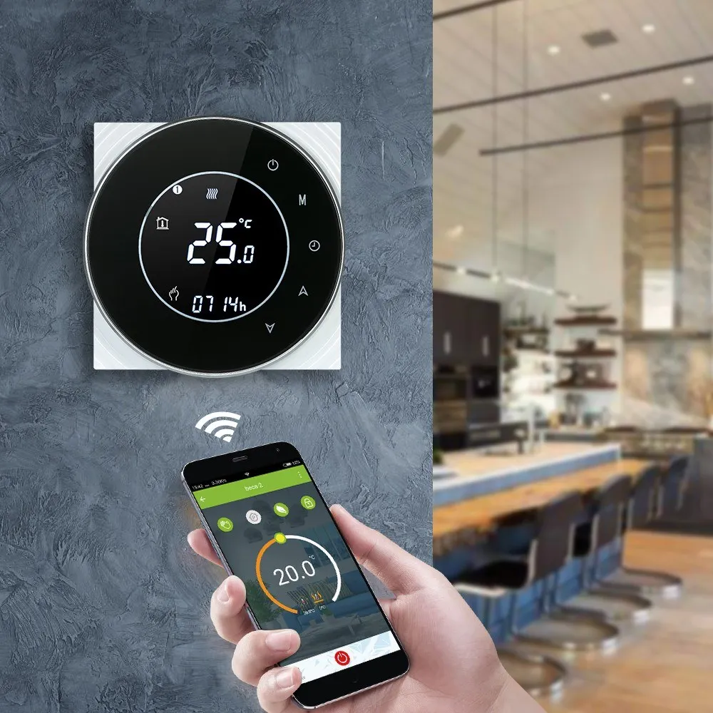 

Digital Wifi Thermostat 220V 16A Electric Floor Heating Wireless Smart Temperature Controller Alexa Google Home APP Switch