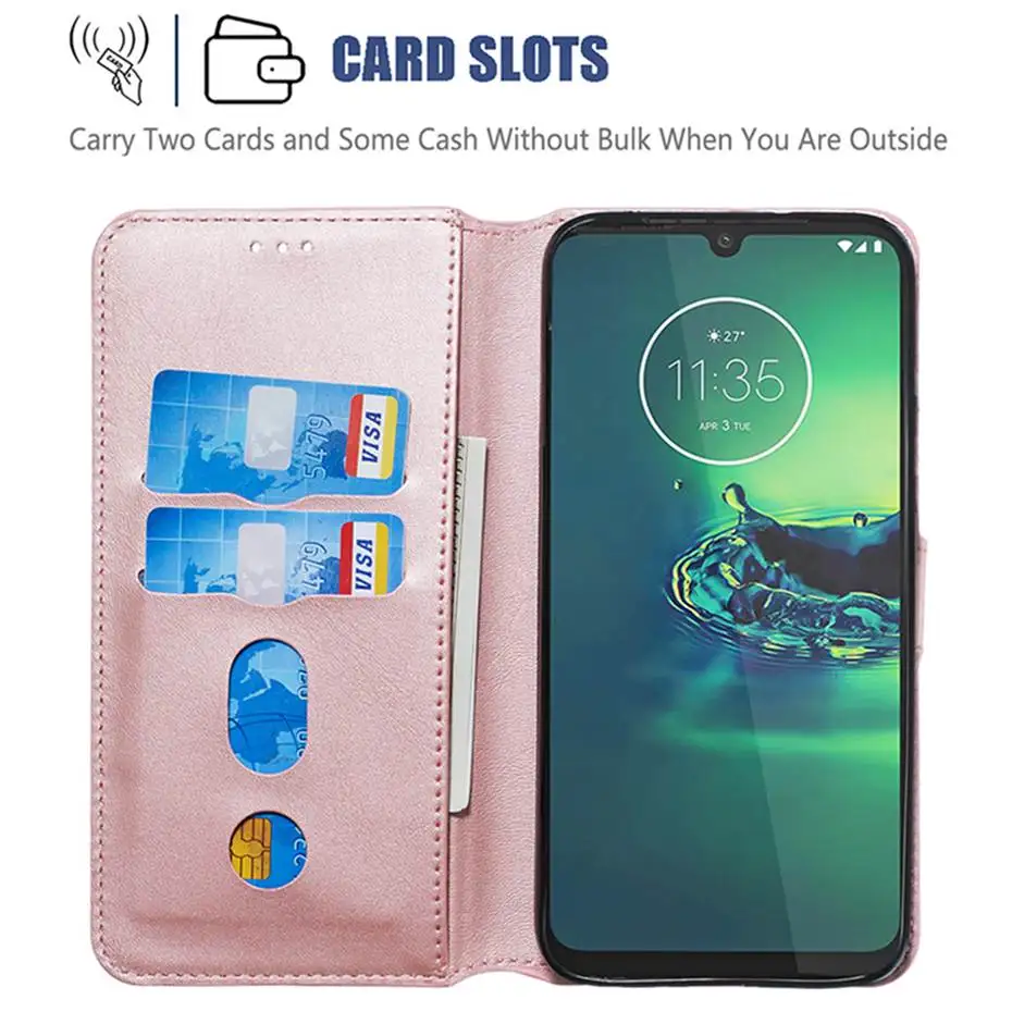 Роскошный кожаный чехол-бумажник для Motorola Moto G7 E6 G8 Play power флип-чехол для Moto G6 Plus Z4 Play чехол для телефона