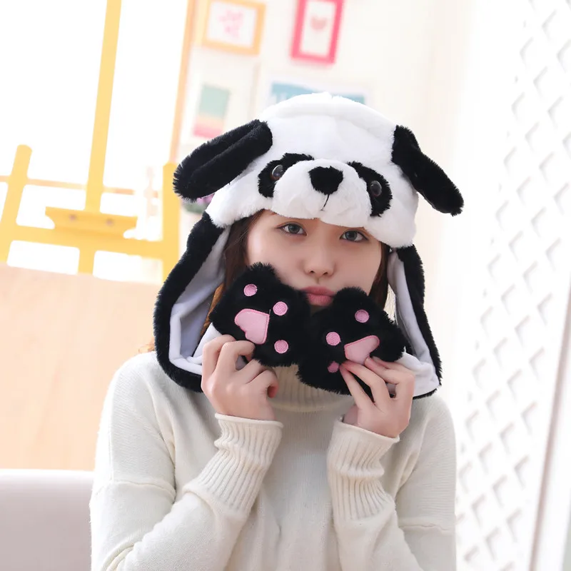 Girls Unicorn Hat Plush Moving Ears 