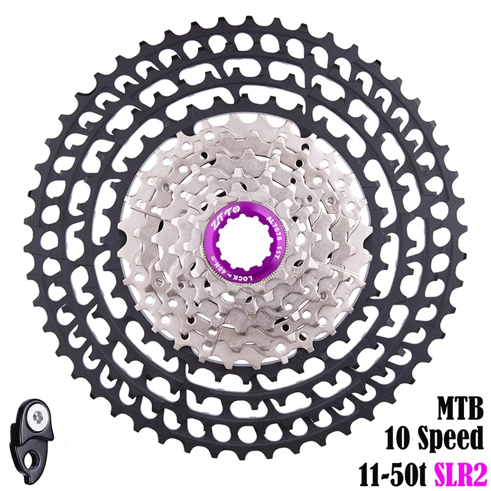 

ZTTO UltraLight Mountain Bike MTB Cassette 10 Speed 11-50t SLR2 Bicycle Freewheel Sprockets Bike Compatible for SHIMNO HG System