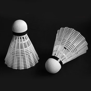 

Exerciser Equipments Gym Training Nylon Badminton Shuttlecocks Plastic Badminton Birdies Sports Equipment White