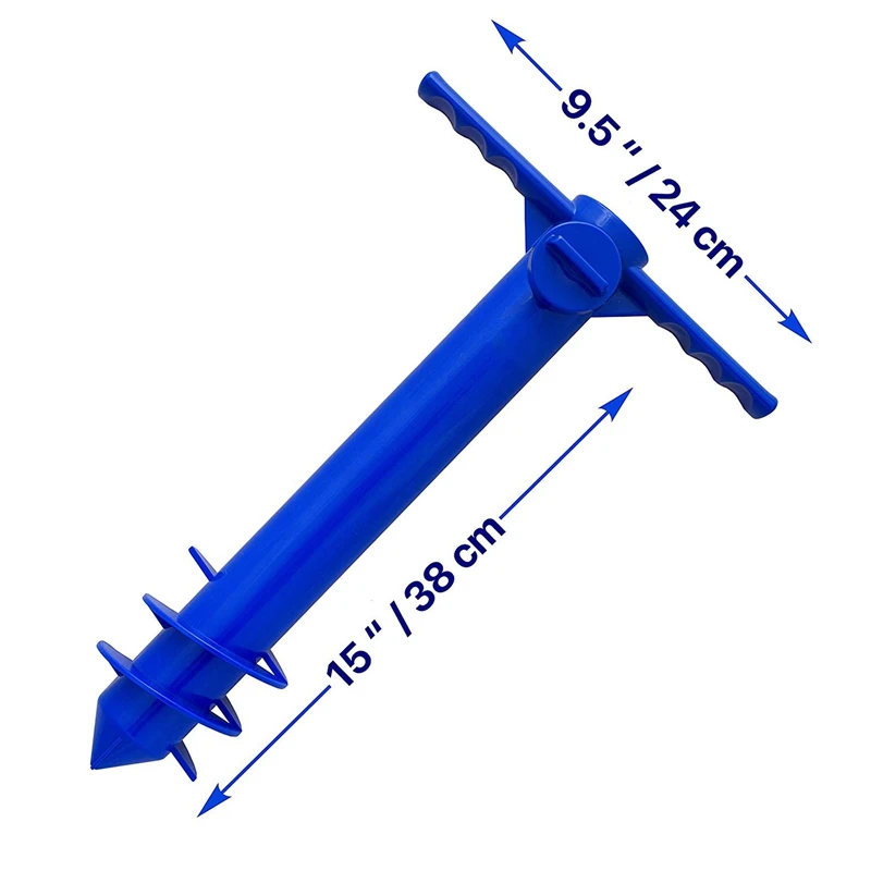 Outdoor Beach Umbrella Easy To Install Windproof and Durable Holders Parasol Pole Base Screw Bracket Portable Universal Fishing