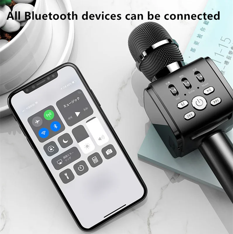 IMice профессиональный конденсаторный аудио Bluetooth беспроводной HIFI микрофон 1500 мАч поддержка TF наушники портативный микрофон для телефона ноутбука