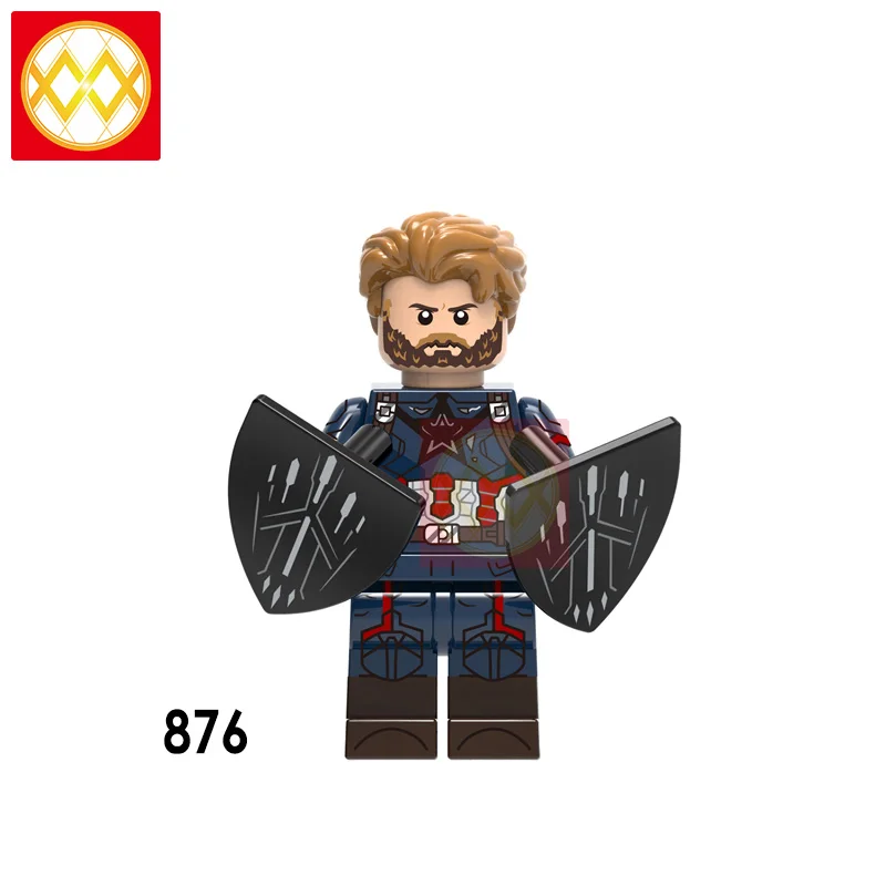 Коричневый 20 шт. KT1031 Капитан Америка Marvel Супер Герои агент Гидры Мстители эндшпиль строительные блоки Модель Кирпичи Детские игрушки - Цвет: Коричневый