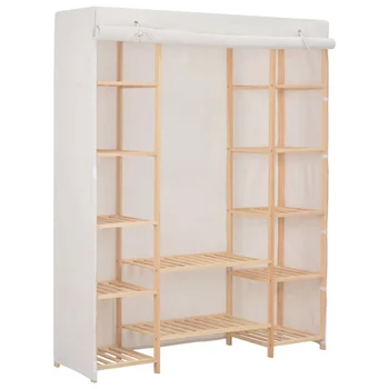 

vidaXL Wardrobe White 135x40x170 cm Fabric